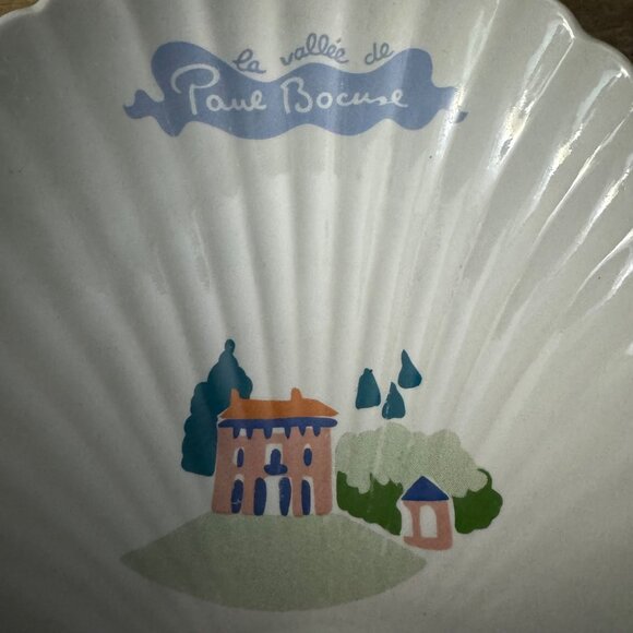 Vintage 1987 Paul Bocuse French Chef Clam Shell 5' Appetizer Dishes‎ Set of 4 - Picture 3 of 5